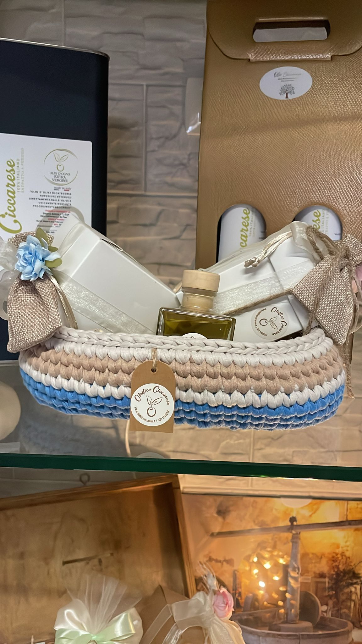 Bomboniera olio extravergine 100 ml - presentazione elegante del prodotto